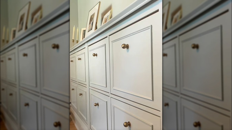 IKEA DIY shoe cabinet with built-in look