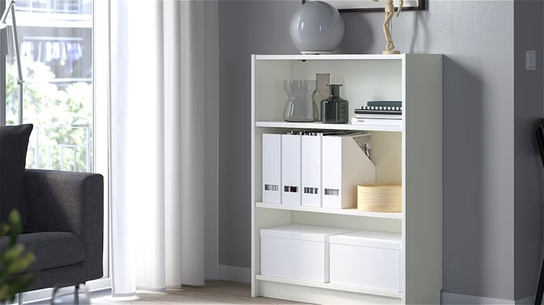white BILLY bookcase from IKEA