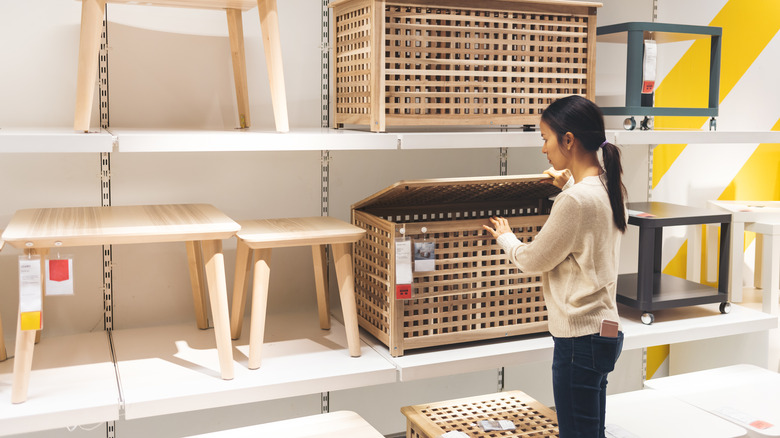 woman shopping at IKEA