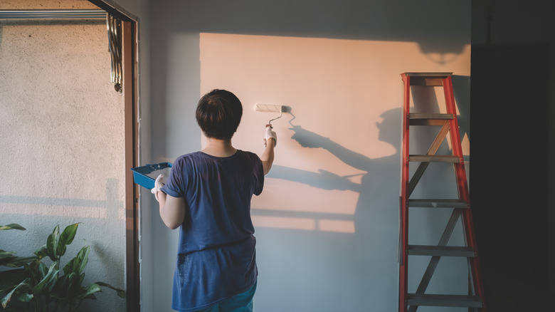 white paint under natural light