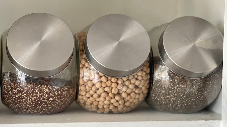 three full containers without labels 