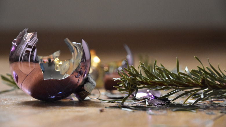 broken Christmas tree ornament