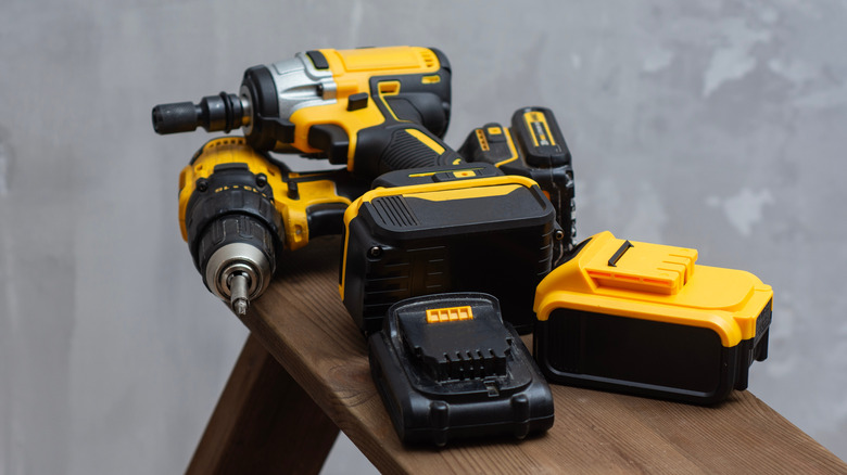 messy tools on workbench