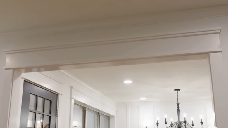 Craftsman-style molding around doorway