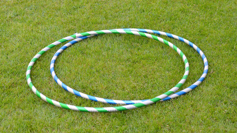 hula hoops on grass