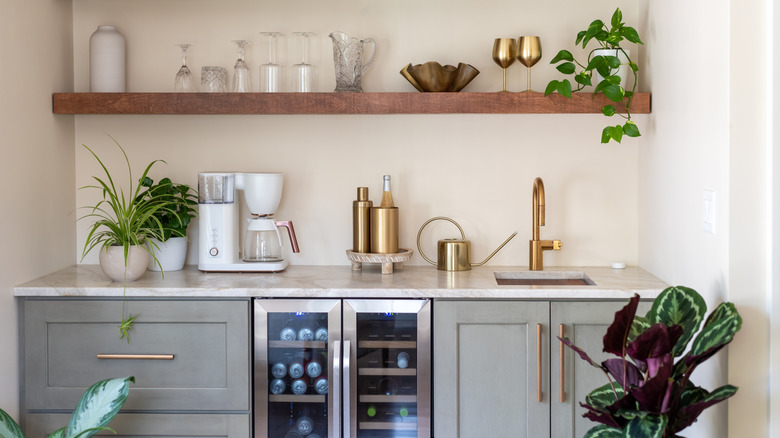 A home bar cabinet