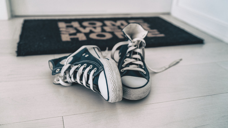 Shoes at the front door