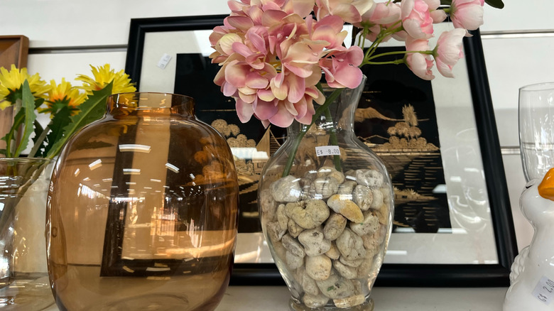 Vases at a thrift store