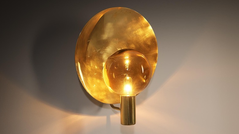 brass vintage wall scone light