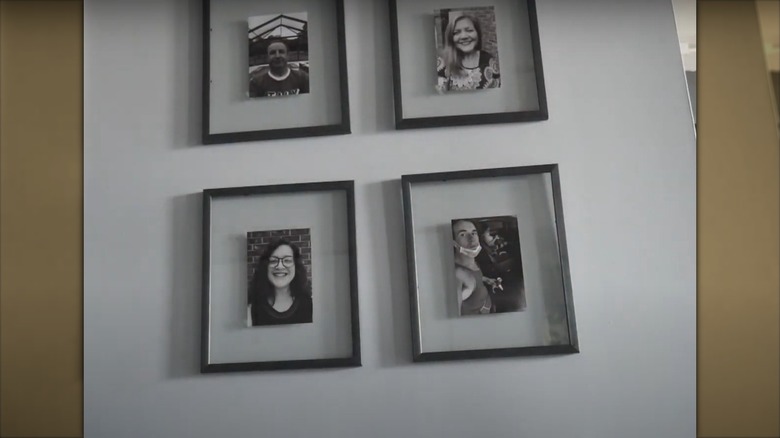 Four photos in floating frames