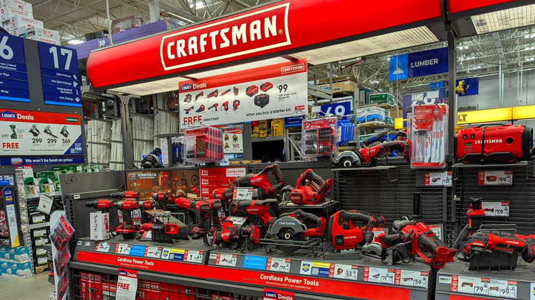 Craftsman tools on display