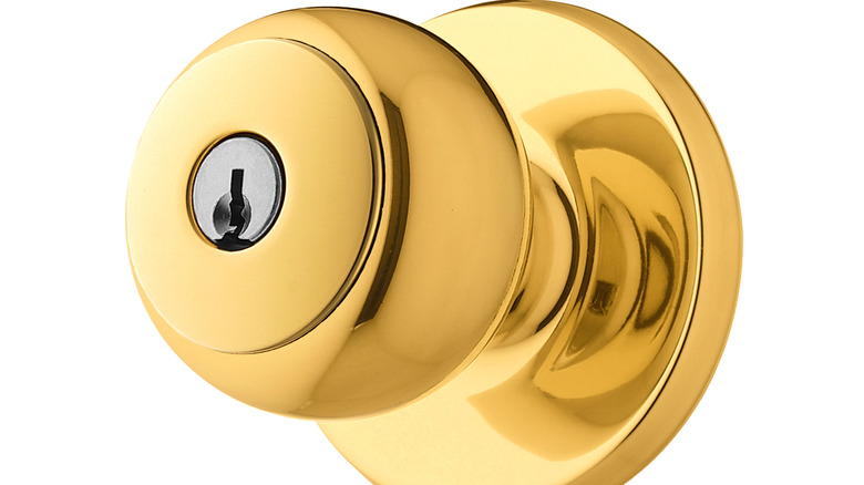 Image of a brass doorknob