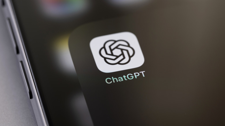 ChatGPT app icon on smartphone.