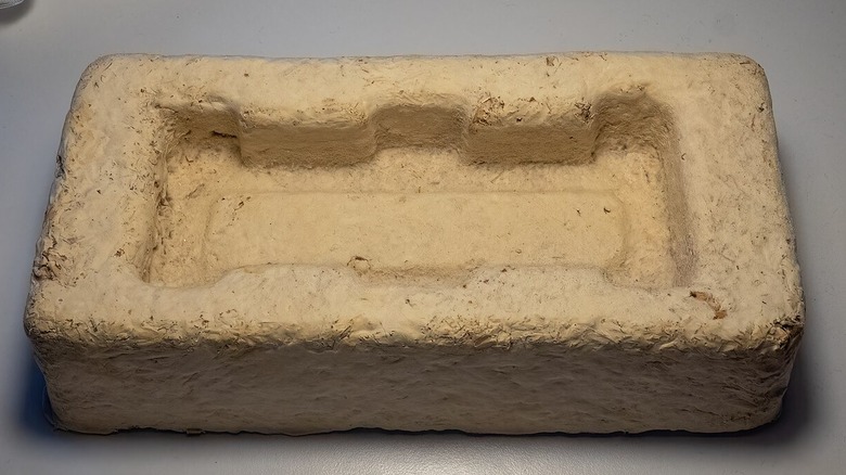 Mycelium in brick form.