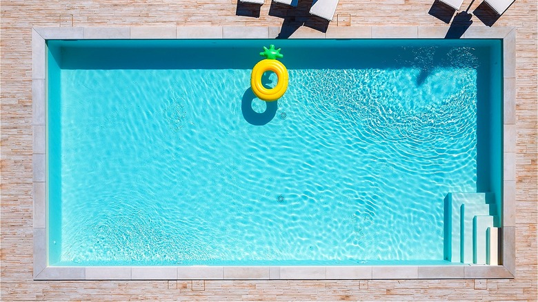 Aerial view of pool