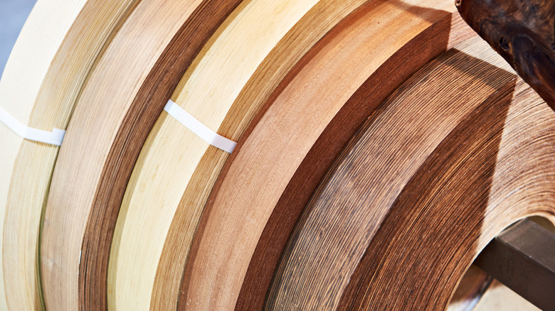 Curved wood veneer
