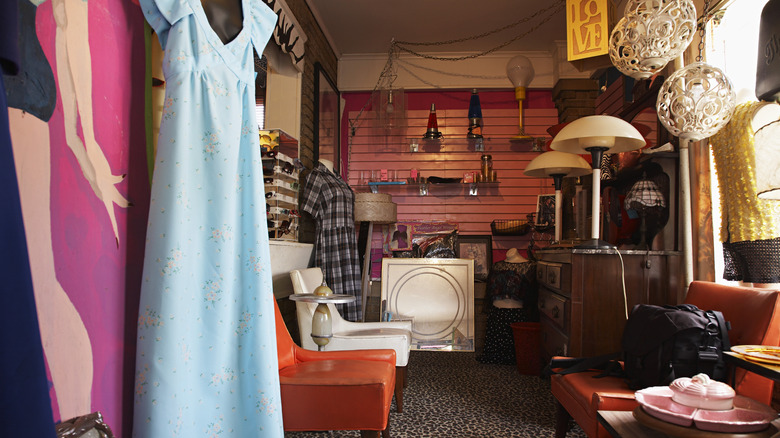 Boutique vintage thrift store, organized, and well-maintained