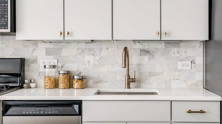 tiled backsplash