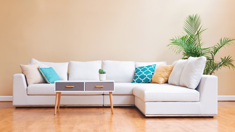 white sectional sofa 