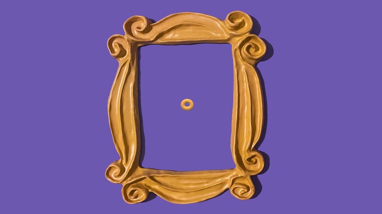 Purple door with yellow frame