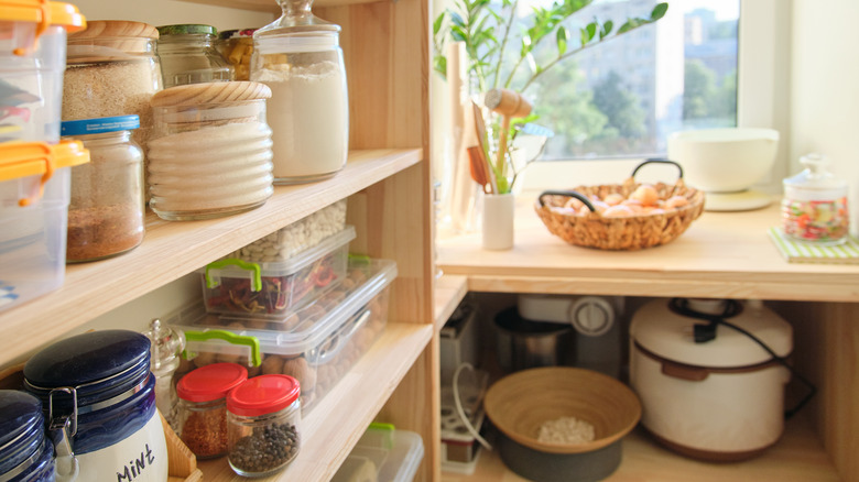 Small pantry with appliances