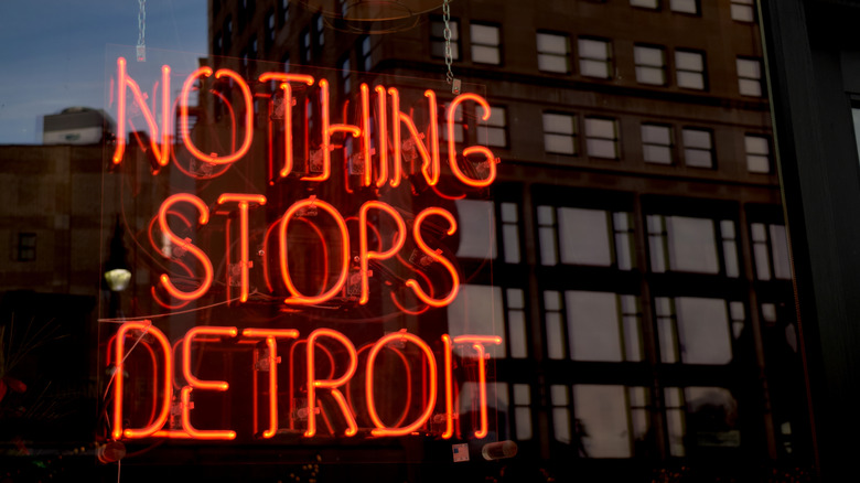 nothing stops detroit sign