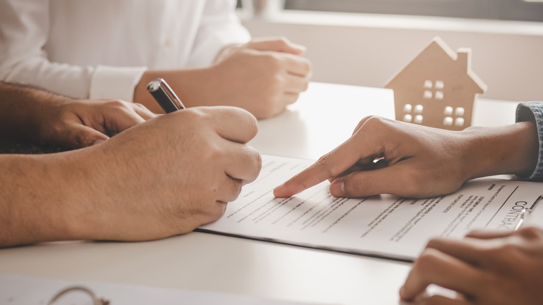 signing a contract
