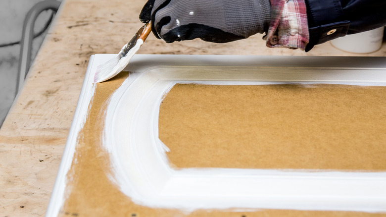 Priming kitchen cabinets