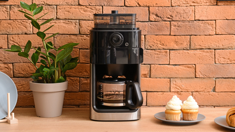 Drip coffee maker in kitchen