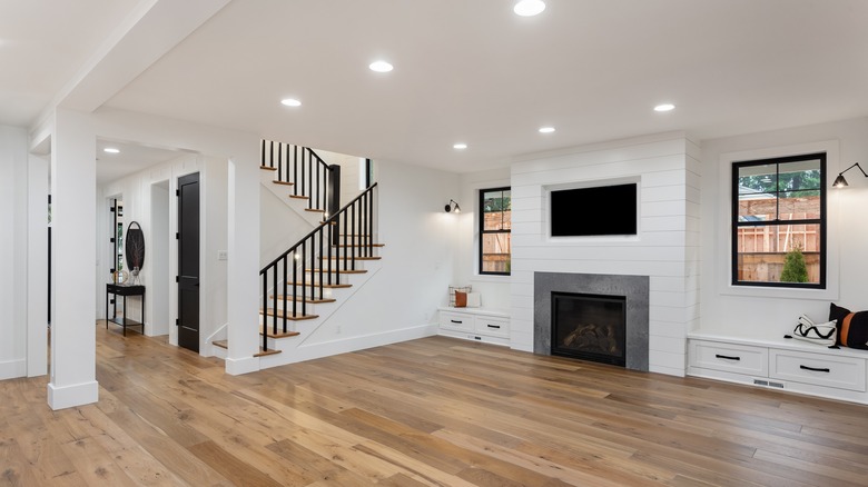 recessed lights in living room