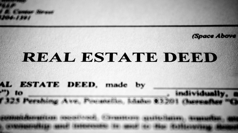 Real estate deed 