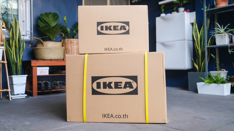 ikea boxes in living room
