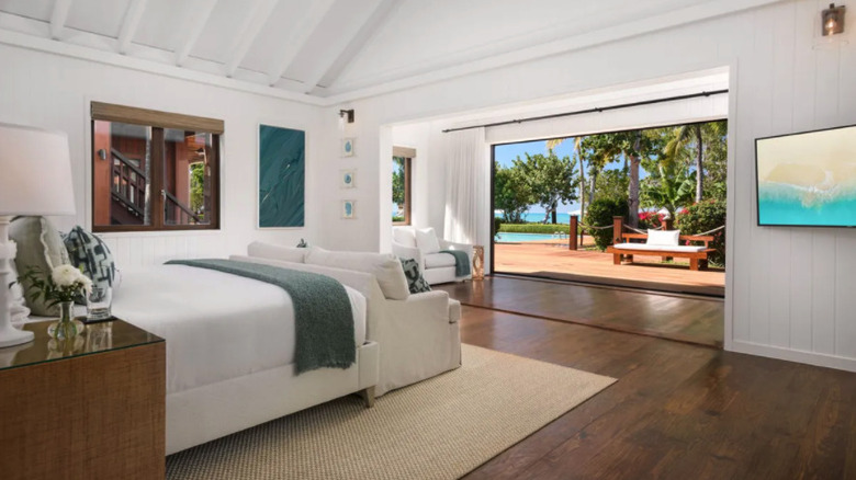 Bedroom space in Bruce Willis's former compound