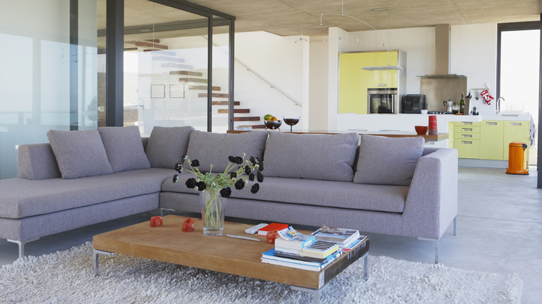 sectional sofa in living room