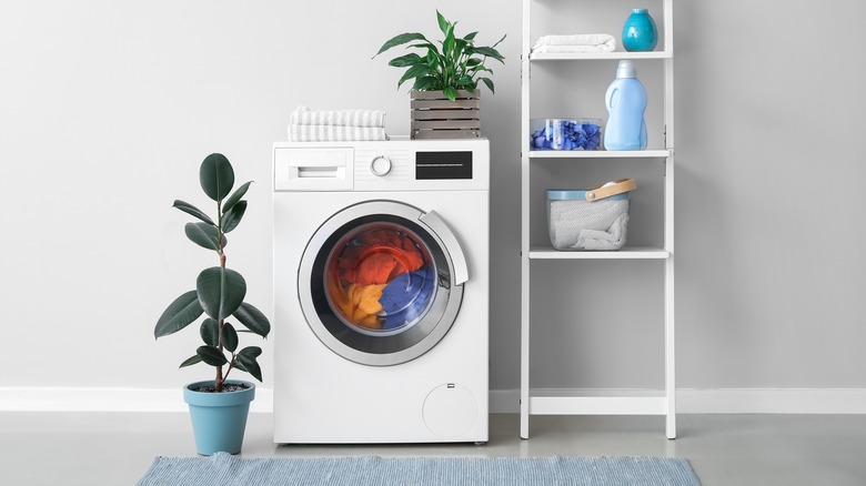 washing machine full of clothes