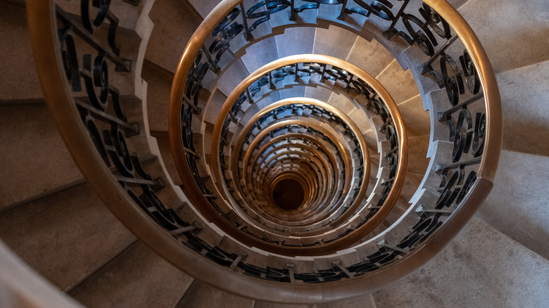 spiral art deco staircase