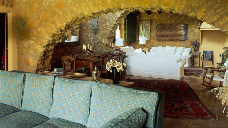 An eclectic living room