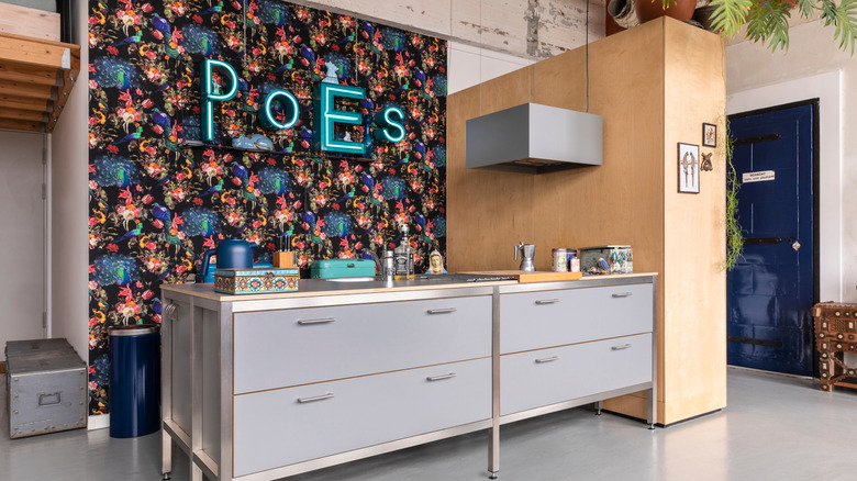 room with eclectic patterns