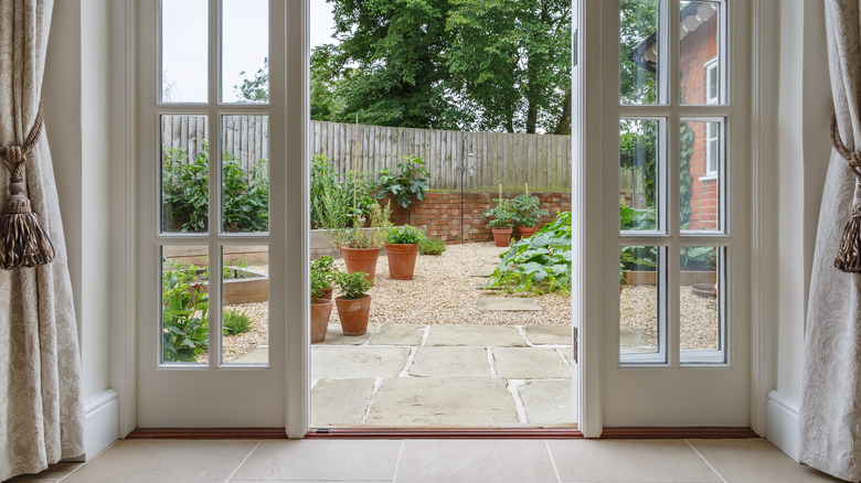 French courtyard inspired garden