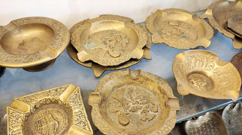 Thritfted ashtrays