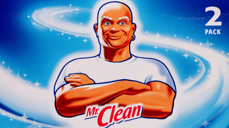 Mr Clean mascot up close