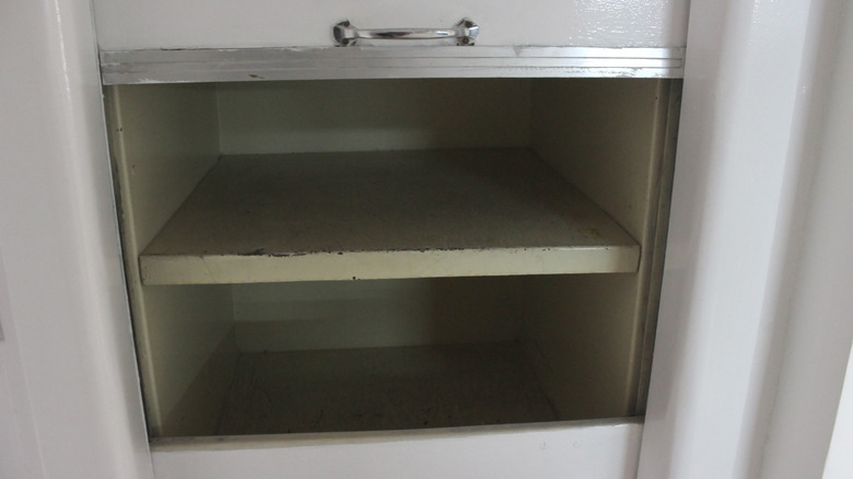 Close-up of an old dumbwaiter