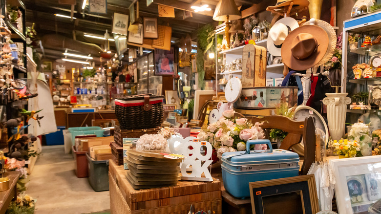 A thrift store filled with various antiques