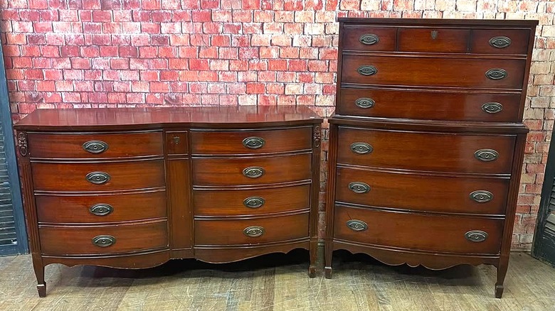 Matching Hepplewhite Chest and Dresser.