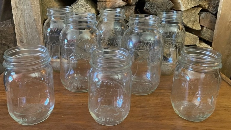 Collection of vintage Anchor Hocking bicentennial Liberty Bell jars