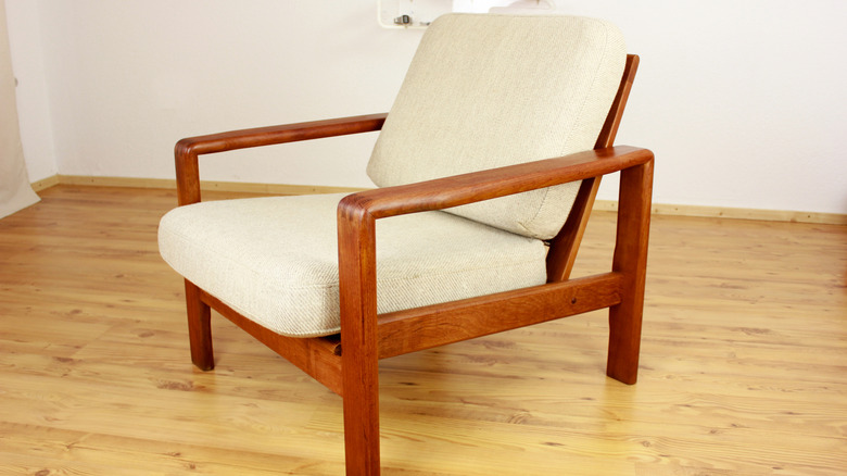 1960s Danish modern armchair in a room