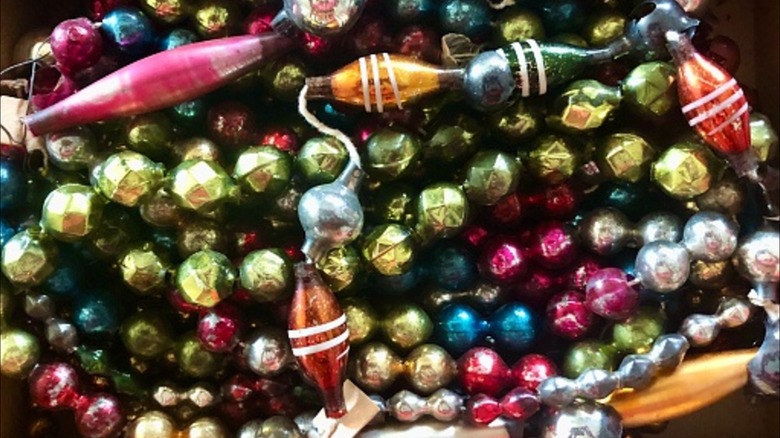 A pile of mercury glass beads