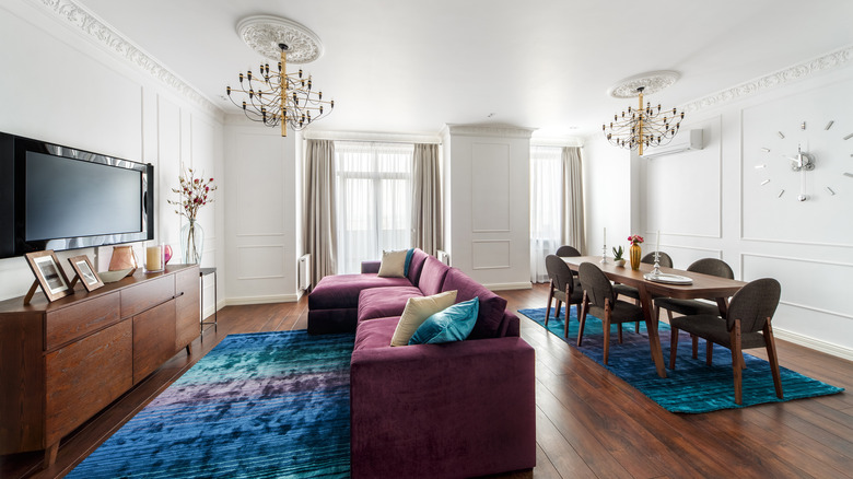 chandeliers in living space