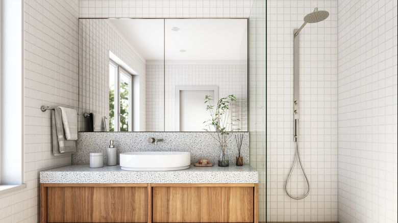 modern exposed shower hardware