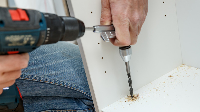 drilling a right-angled corner